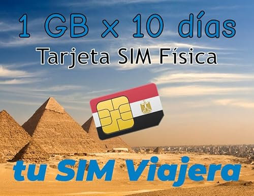 tusimviajera.com - Tarjeta SIM para Viajeros - Egipto - 1 GB x 10 días