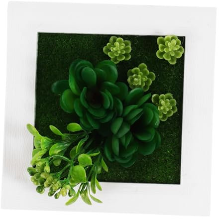 YARNOW Cadre Photo De Plante Simulée Support De Cadre De La Plante Murale Trames D'images Porte-Plante Cadre d'image du Cintre Mural Planteur De Cadre Photo Décor De Salon Green Plastique