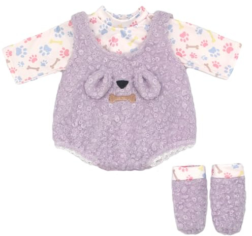 ZWOOS Ropa para Muñecas 35-43 cm, Conjunto De Ropa Violeta Compatible con New Born Baby Muñecas, Regalos para Niñas y Niños