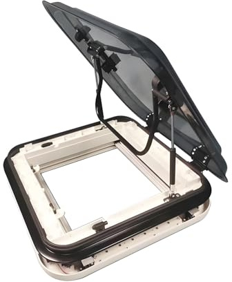 3-Size Rv Caravan Roof Vent Hatch, Motorhome Led Skylight External Push, Rv Roof Top Vent Kit With Parasols ,Provide Privacy, Allow Sunlight In, Good Water Tightness 19.69in