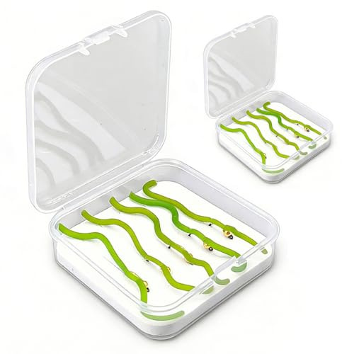 Set med 10 mjuka fiskemaskar, verklighetstrogna silikonmaskformade fiskeflugor, konstgjorda flygande beten integrerad volframekrok, naturlig simning, för öring abborre