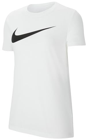 Nike Damen W Nk Df Park20 Tee Hbr T-Shirt, White/Black, XS EU