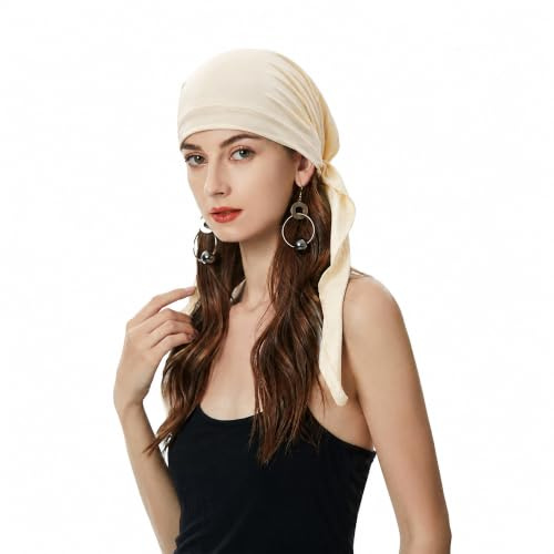 ZLYC Sommarmössa för strålbehandling för kvinnor, hatt, turban, huvudscarf, förbunden huvudbonad, en storlek