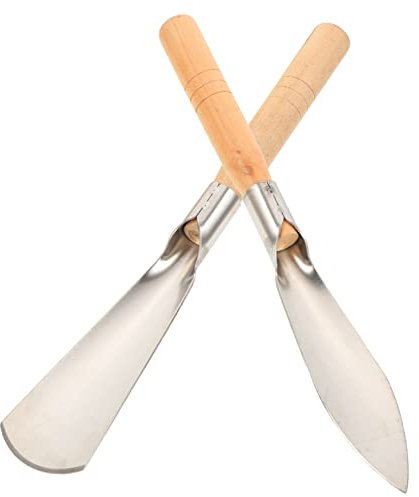 BESPORTBLE Handwerkzeug 2St Schaufel Gartenkelle Dewit-Kelle Mini edelstahlspachtel Landwirtschaft pottd Handkelle für den Garten Gartenversorgung Metall Spatel Jäter Werkzeug Graben Holz