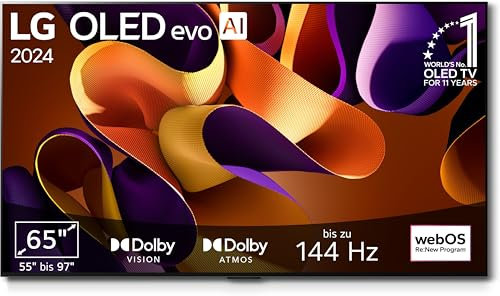 LG OLED65G48LW TV 65 (165 cm) OLED evo Fernseher (α11 4K AI-Prozessor, webOS 24, Dolby Vision, bis zu 120Hz) [Modelljahr 2024]