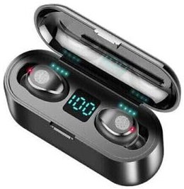 Auricolari senza fili Bluetooth 5.3 Universali Impermeabili IPX7 Cuffie Sportive con Microfono 120 ore Stereo HiFi 9D Bassi Profondi, Touch, Cancellazione Del Rumore (NERO)