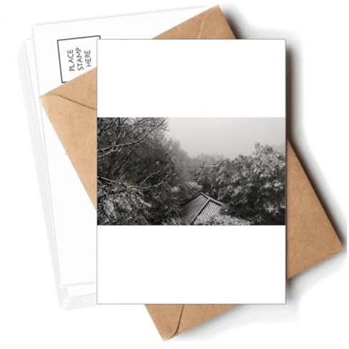 Snowscene Eaves Photography Postcards Envelopes Blank Note Cards Mailing