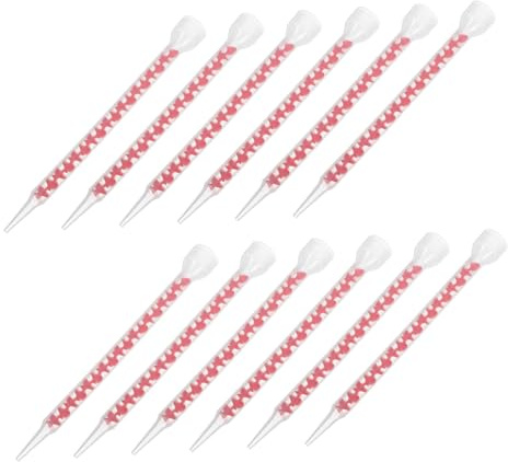 Hemobllo 12 pezzi Ugelli Riutilizzabili per Sigillatura con Miscelatore Spirale per Adesivo Epossidico Controllo Preciso del Flusso per Ristrutturazione Casa e Costruzione