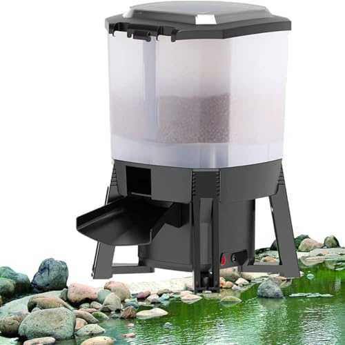 Distributore automatico di cibo per pesci, ad energia solare, con display LCD, dispersione di 120°, opzioni di alimentazione multiple per acquari