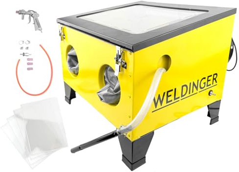 WELDINGER Sandstrahlkabine SK 200 mit Absauggebläse für freie Sicht