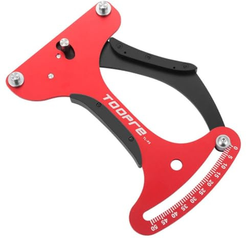 Homeponnew Misuratore di tensione per raggi di bicicletta, strumento di misurazione stradale, 195 x 120 mm, in acciaio inox e alluminio, per resistenza ai raggi della bicicletta alla deformazione e