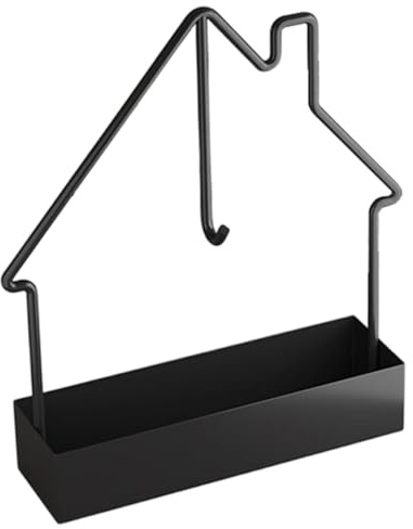 Bruciatore per spirali di incenso - Forma decorativa in ferro a forma di casa con gancio per appendere | Supporto per spirali di incenso con posacenere, adatto per ufficio, sala meditazione, studio e
