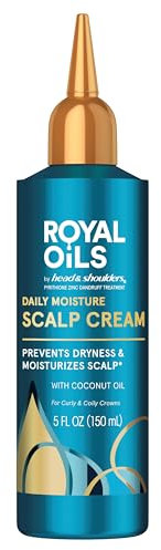 Head and Shoulders Scalp Cream Treatment, Daily Moisture, Anti Dandruff, Royal Oils Collection with Coconut Oil, Scalp Care for Natural and Curly Hair, 5.0 fl oz