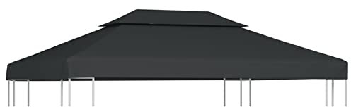 Tidyard 2 tier replacement awning with PVC coating (waterproof) anthracite 310 g/m² 4 x