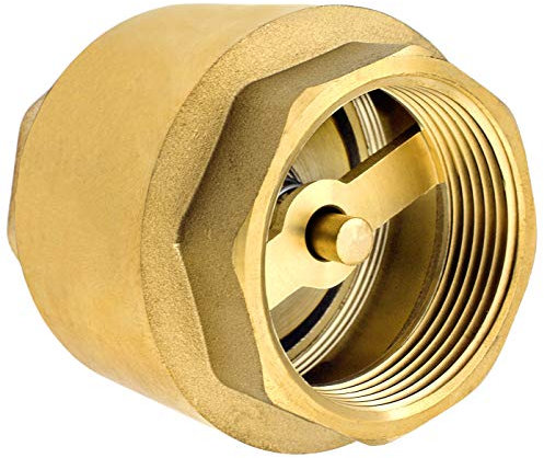 SHYNE Premium 3/4 Inch Non Return Check Valve Made of Brass Robust, Rust-Proof and Waterproof for a Pump, Fountain, Washing Machine, Garden, Rain Butts, Barrel
