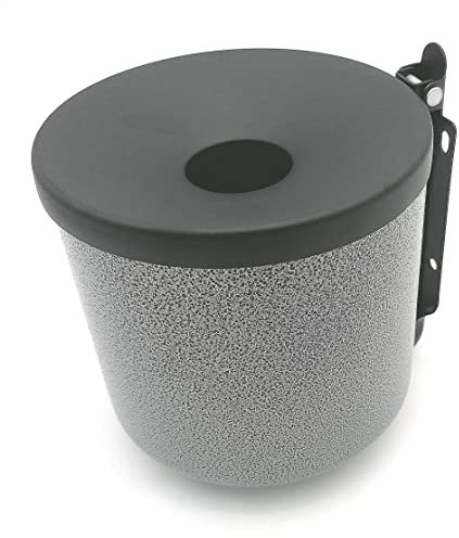 Aschenbecher für den Außenbereich, groß, robust, aus gehärtetem Stahl, Wandmontage, 2 l