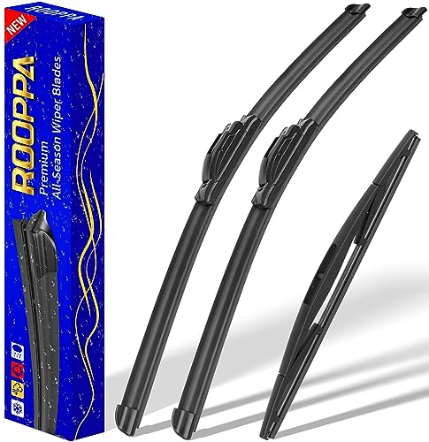 3 wipers Replacement for 2005-2012 Nissan Pathfinder/2005-2015 Nissan Xterra, Windshield Wiper Blades Original Equipment Replacement - 24/18/12 (Set of 3) U/J HOOK