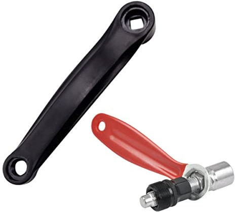CHENKEE 170 mm Fahrradkurbelarm, Fahrrad Kurbelarm Universal 170mm Kurbel Links Kurbel Einzel Tretkurbel Kurbelarm Fahrrad Kurbel Ersatz mit Kurbel Werkzeug Set für MTB Straße Berg Fahrrad