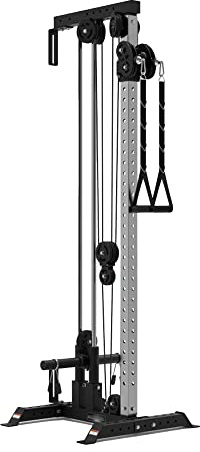 Cable Tower [Bells of Steel] Durable Cable Machine, Cable Workout Machine, Weight Plate Loadable Sleeves, 2:1 Ratio 550lb Capacity, LAT Pull Down Machine 1:1 Ratio, 250 lb Capacity
