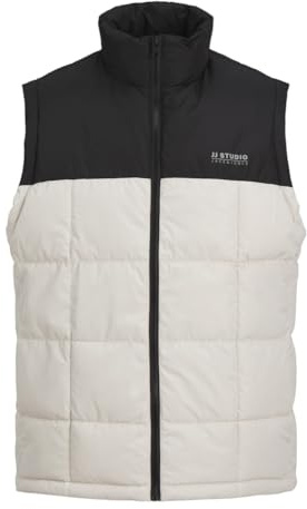 JACK&JONES PLUS Jjben Square Bodywarmer Pls Gilet matelassé pour homme, Moonbeam/détail : blocage, XXXXXL