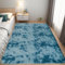 QUINZI Weiche Teppich Hochflorteppiche Moderne Flauschige Teppich Schlafzimmer Wohnzimmer Kinderzimmer Zottelteppiche rutschfeste teppiche（Blau，120x180cm）