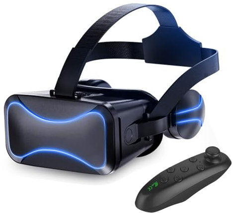 FOUNCY Virtual Reality-headset för vuxna – uppslukande VR-glasögon för barn, virtual reality-glasögon set glasögon för barn och vuxna för att uppleva VR