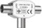 AXFEE Distribuidor de Antena TV, Divisor Coaxial en T, Adaptador Macho a 2x Hembra, 0-1000 Mhz, Plata 2 Unidades