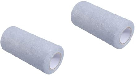 SHINEOFI 2 Rollen 25 Poly-Mesh- geldgeschenke verpacken hochzeitsdekoration leinenbettwaesche blumengestecke tischdeko esstisch Tutu-Spulenverpackungshandwerk Geschenkband Silver