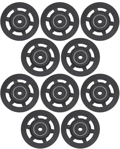 Jwthee Roue de poulie de roulement, Poulie Musculation, Lot de 10 poulies de Rechange universelles en Nylon de 95 mm pour Machine de Musculation à Domicile