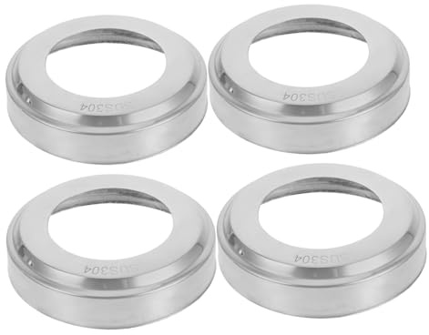 GALPADA 4pcs Stainless Steel Swimming Pool Ladder Escutcheon Covers Round Handrail Guards for Inground Pools and Spa Ladders Durable Escutcheon Plates to Hide Fittings and Enhance