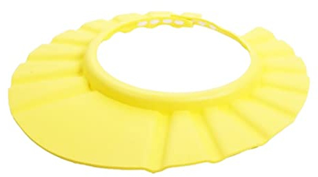 Baby badmössa kreativ schampo skyddande hatt och öronskydd justerbar mjuk bad duschmössa för baby bad hatt gul schampo skydda