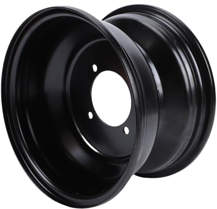 EIMSOAH Cerchione Anteriore ATV da 8 Pollici 19x7-8 Ruota in Acciaio a 4 Bulloni per Go Kart Quad Dirt Bike Buggy Ride on Tosaerba Rivestimento Nero Ad Alta Resistenza