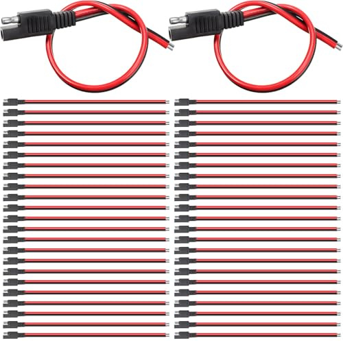 Frienda 8 Pack 14 Awg 2 Pin SAE Quick Connectors Extension Cable 1FT 12V