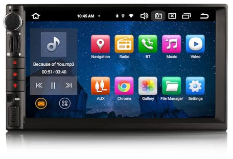 GONFEN 8-Kern Android 13 Autoradio Doppel Din mit Bluetooth 2 Din Autoradio GPS Navigation Unterstützung Kabelloses Carplay Android Auto WiFi 4G RDS DAB+ OBD2 4GB RAM+64GB ROM