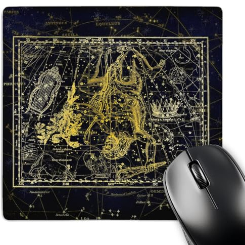 3dRose Retro Star Map. Constellations of Hercules, Corona Borealis - Mouse Pads (mp-372499-1)