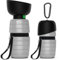 pecute Trinkflasche Hunde für Unterwegs, Hundetrinkflasche Silikon Wasserflasche Hund mit Faltbarer Wasserschale, Hunde Trinkflasche to Go, Haustier Trinknapf Tragbare Grau XL 850 ml