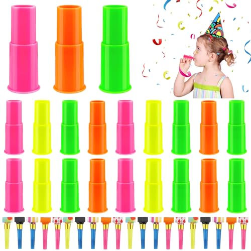 GZLCEU 40 Pezzi Trombette Festa Compleanno, Partito Trombette Fischietto Carnevale per Feste di Compleanno, Feste, Natale, Halloween Trombette Festa(Colore Casuale)