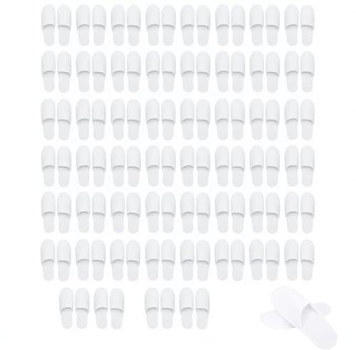 boeyeleny engångstofflor hotell, 52 par hotelltofflor, hotelltofflor, stängda tår, tofflor, gästtofflor för kvinnor, familjer, spa, gäster, hotell, husfest (3 mm)