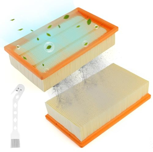 RongZy Filtre pour Bosch Gas 35 L,M SFC,AFC Professional Filtre Plissé Plat pour Kärcher NT25/1、NT35/1、NT45/1、NT55/1、NT361 ECO、NT561 ECO、NT611 ECO Aspirateur Accessoires