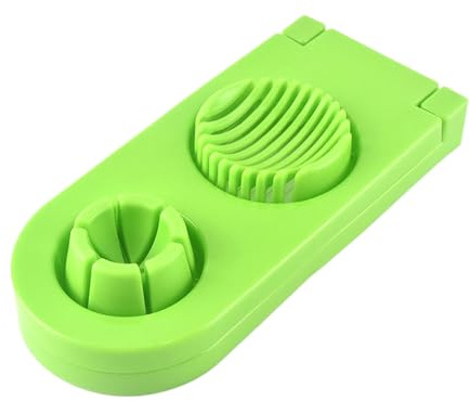 Cortador de Huevo Duro | Cortador de Huevo de Acero Inoxidable | Cortadora Picadora 2 en 1 para Fruta Tomate Platano Fresa Cereza | Para Ensalada Desayuno y Alimentos Blandos Hogar y Familia