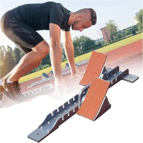 Friidrottsstartblock, lättviktiga multifunktionella startblock, 4 justerbara pedalvinklar sprintstartblock