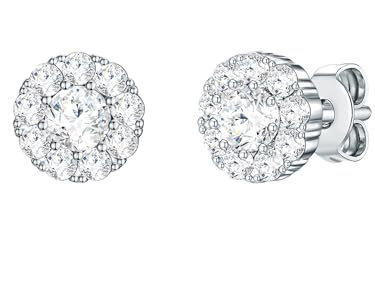 Rafaela Donata Damen Ohrstecker aus 925/- Sterling Silber mit verziert mit Kristallen