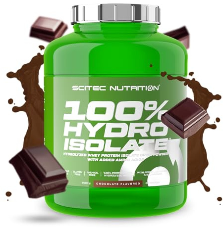 Scitec Nutrition 100% Hydro Isolate – Hydrolyzed Isolate with Glutamine & Arginine – Sugar-Free, Gluten-Free – Post-Workout Recovery, 2000 g, Chocolate