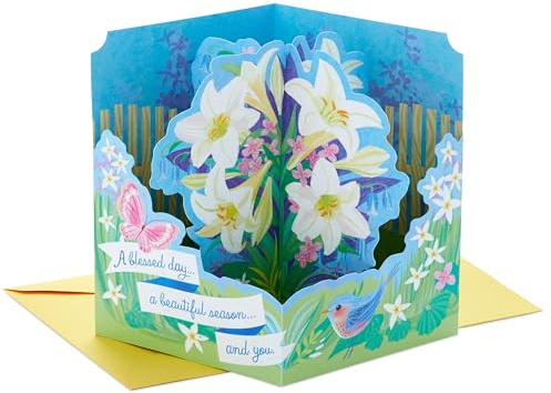 Hallmark Paper Wonder Displayable Pop Up Easter Card (Lilies)