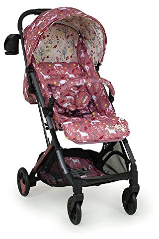 COSATTO Woosh 3 - Leichter Kinderwagen ab Geburt bis 25kg.Einfaches Zusammenklappen mit 1 Hand,kompakt, Teleskopgriff,extra großer Einkaufskorb,Becherhalter, Stoßstange & Regenschutz (Unicorn Garden)