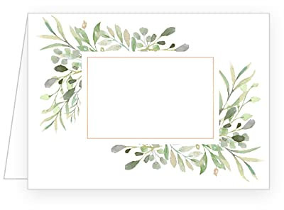 Edition Seidel Lot de 50 cartes de table de qualité supérieure - Pour mariage, anniversaire, communion, confirmation, baptême, confirmation de jeunesse, mariage d'or, mariage diamant, eucalyptus