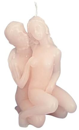 realGOOS Romantische esoterische Kerze Liebespaar umarmt Ritual - Thema C, Wachs, 10 cm hoch, ohne Duft
