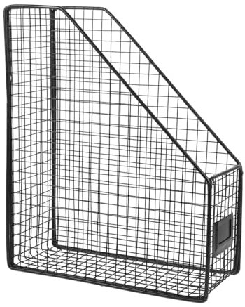 Operitacx File Holder Desktop Buchständer Eleganter Vertikaler Organizer Für Dokumente Und Magazine Für Büro Und Zuhause Einlagig Stabiler Metallrahmen