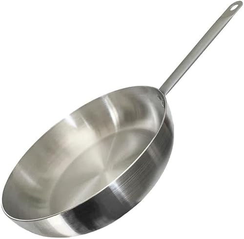 NOBILE LOVELYCARE Padella in alluminio 24cm saltapasta in alluminio professionale MADE IN ITALY per mantecare spadellare manico tubolare