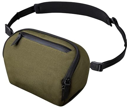 ALPAKA Vertex Pouch Mini 2L - EDC Sling Bag, Fits E-Readers and a Large Smart Phone or small Essentials, Mens Crossbody Travel Bag, Weatherproof Army Green Axoflux 300D Fabric